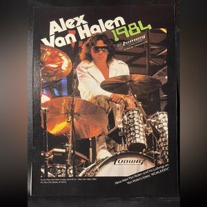 Ludwig Drum Set Pinup with Alex Van Halen